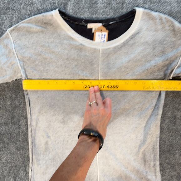 Gap Women’s White Black Reverse Print Seamed Knit Top Sweater Size S - Picture 8 of 9